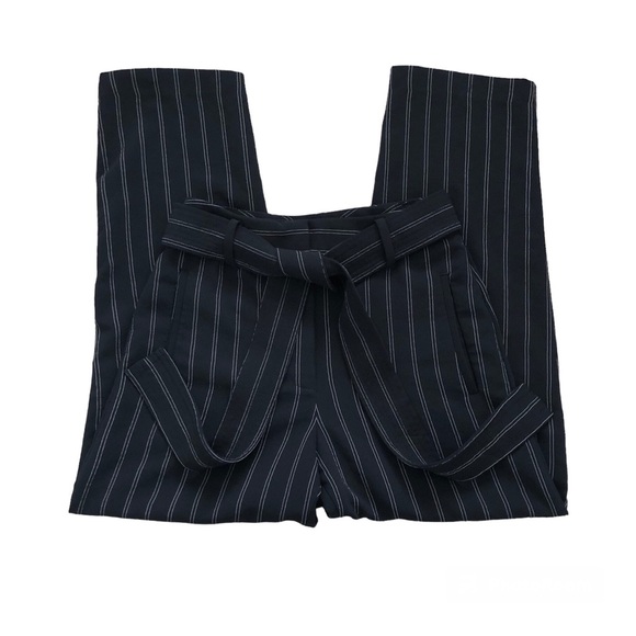 SOLD - Wilfred Aritzia Tie-Front Black Oak Pinstripe Jallade Trouser Pant Size 4 - Picture 6 of 16